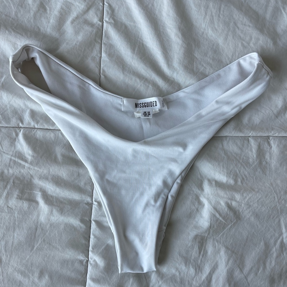White Cheeky Bikini Bottoms